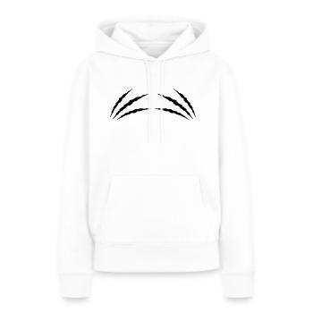 krallen 2 - Frauen Premium Bio Hoodie - Weiß - Vorne - Julia (174cm)