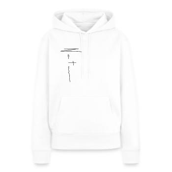 Natur Handschrift - Frauen Premium Bio Hoodie - Weiß - Vorne - Julia (174cm)