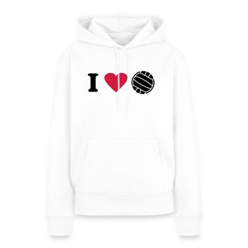 volleyball - Sweat à capuche Premium bio Femme - blanc - Devant - Julia (174cm)
