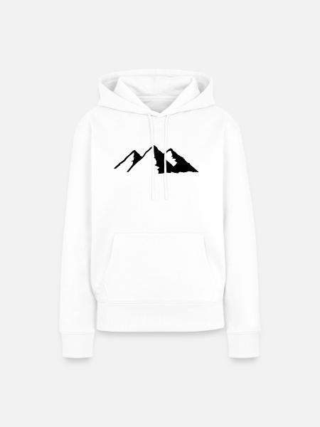 Berg - Frauen Premium Bio Hoodie - Weiß