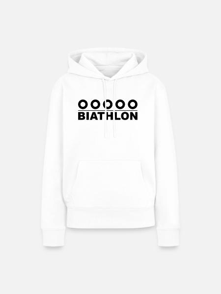 Biathlon - Frauen Premium Bio Hoodie - Weiß