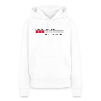 Ladebalken - Frauen Premium Bio Hoodie - Weiß - Vorne - Julia (174cm)