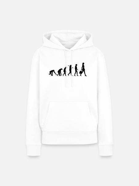 FRAUEN EVOLUTION - Frauen Premium Bio Hoodie - Weiß
