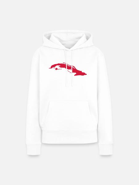 Kuba - Frauen Premium Bio Hoodie - Weiß