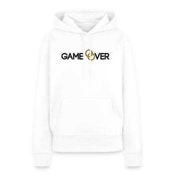 Game over - Sweat à capuche Premium bio Femme - blanc - Devant - Julia (174cm)
