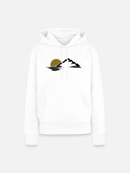 Berge Sonne Insel - Frauen Premium Bio Hoodie - Weiß