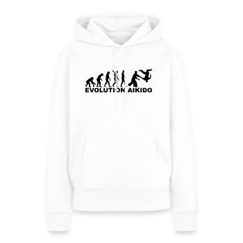Aikido - Frauen Premium Bio Hoodie - Weiß - Vorne - Julia (174cm)