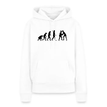Ringen - Frauen Premium Bio Hoodie - Weiß - Vorne - Julia (174cm)