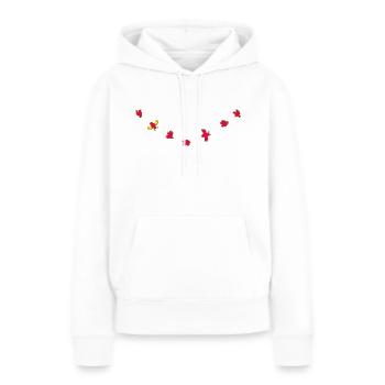 Birdies - Frauen Premium Bio Hoodie - Weiß - Vorne - Julia (174cm)