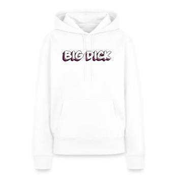 Großer Penis lustiger Text - Frauen Premium Bio Hoodie - Weiß - Vorne - Julia (174cm)