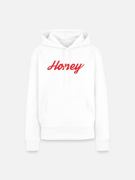Honig - Frauen Premium Bio Hoodie - Weiß