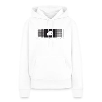 mamood verlauf karo muster - Frauen Premium Bio Hoodie - Weiß - Vorne - Julia (174cm)