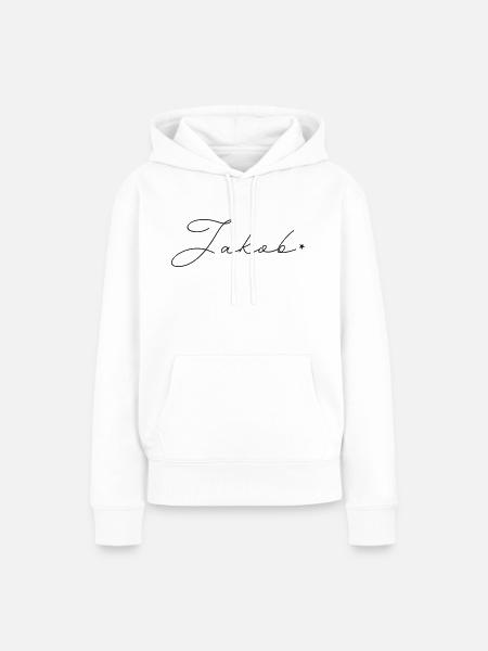 Name Jakob - Frauen Premium Bio Hoodie - Weiß