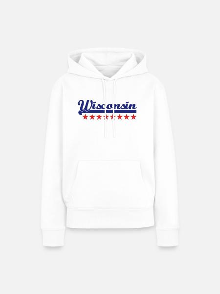 wisconsin - Frauen Premium Bio Hoodie - Weiß