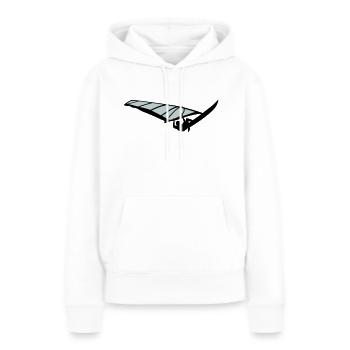 Parc éolien - Sweat à capuche Premium bio Femme - blanc - Devant - Julia (174cm)