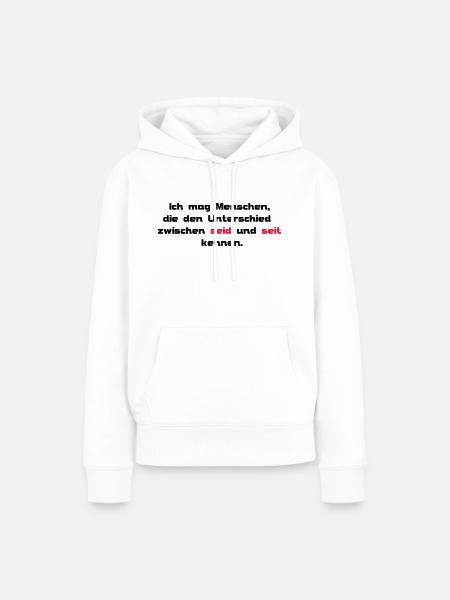 seid seit - Frauen Premium Bio Hoodie - Weiß
