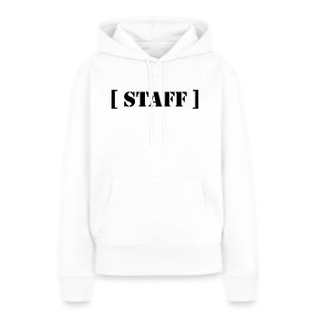 staff - Sweat à capuche Premium bio Femme - blanc - Devant - Julia (174cm)