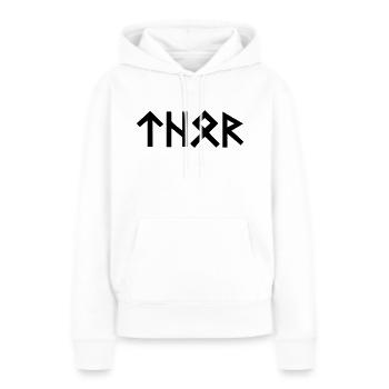 Thor Runen - Frauen Premium Bio Hoodie - Weiß - Vorne - Julia (174cm)