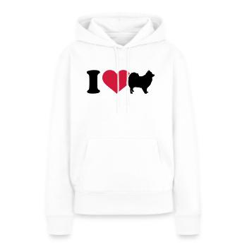 Spitz - Frauen Premium Bio Hoodie - Weiß - Vorne - Julia (174cm)