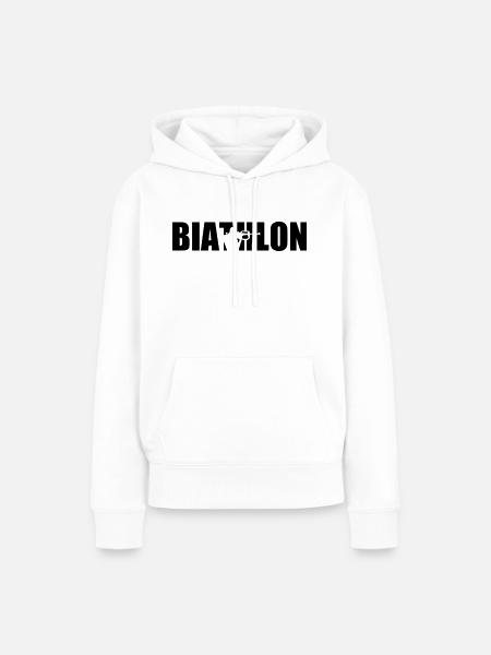 Biathlon - Frauen Premium Bio Hoodie - Weiß