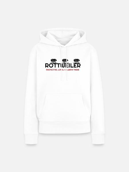Ich liebe meinen Rottweiler, Rottweiler, Rottweiler Hund, - Frauen Premium Bio Hoodie - Weiß