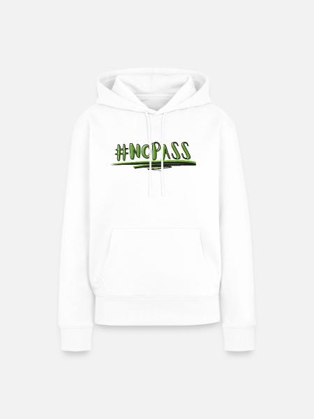 NO PASS - Frauen Premium Bio Hoodie - Weiß