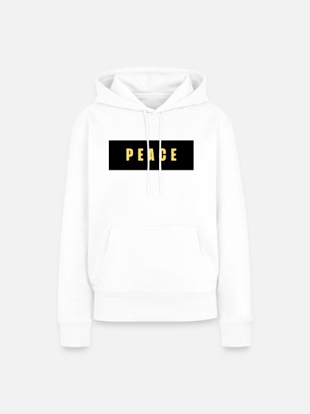 Friede - Frauen Premium Bio Hoodie - Weiß