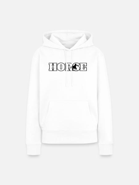 Horse - Frauen Premium Bio Hoodie - Weiß