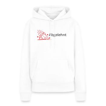 Abgelehnt speziell für diese Website - Frauen Premium Bio Hoodie - Weiß - Vorne - Julia (174cm)