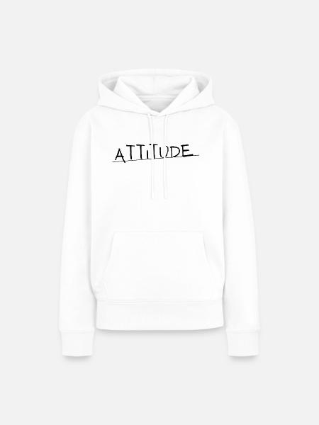 Attitude - Frauen Premium Bio Hoodie - Weiß