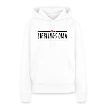 Lieblings Oma - Frauen Premium Bio Hoodie - Weiß - Vorne - Julia (174cm)