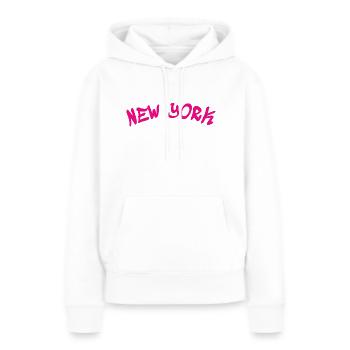 New York - NY - NYC - Manhattan - Brooklyn - USA - Frauen Premium Bio Hoodie - Weiß - Vorne - Julia (174cm)