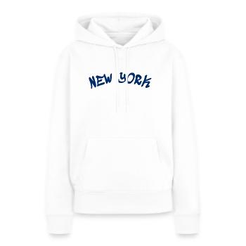 New York - NY - NYC - Manhattan - Brooklyn - USA - Frauen Premium Bio Hoodie - Weiß - Vorne - Julia (174cm)