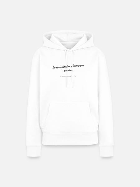Aufschub - Frauen Premium Bio Hoodie - Weiß