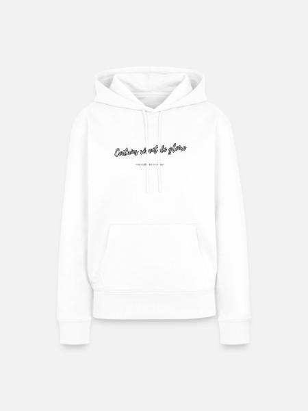 Träumen Sie von Schokolade - Frauen Premium Bio Hoodie - Weiß