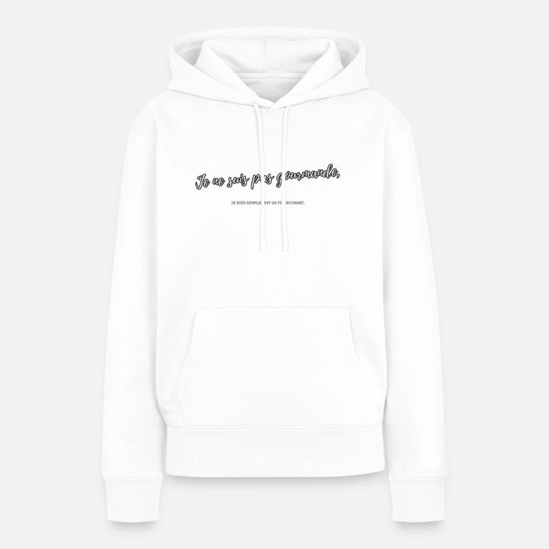 Gourmande - Sweat à capuche Premium bio Femme - blanc