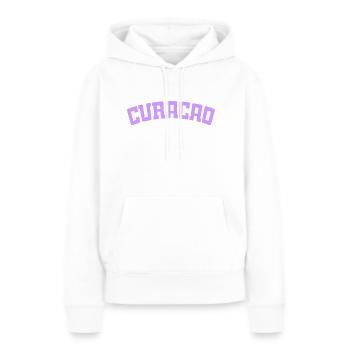 Curaçao - Est 1499 - Caraïbes néerlandaises - Karibik - Sweat à capuche Premium bio Femme - blanc - Devant - Julia (174cm)