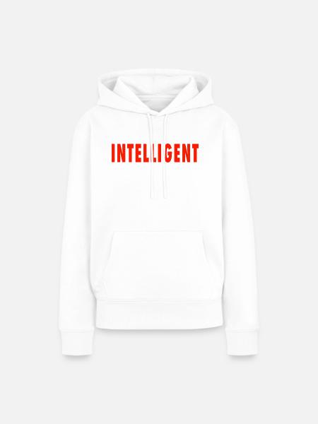 intelligent - Frauen Premium Bio Hoodie - Weiß