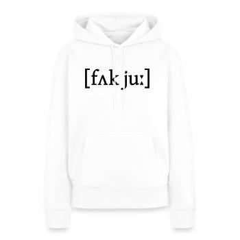 IPA Fuck You - Sweat à capuche Premium bio Femme - blanc - Devant - Julia (174cm)