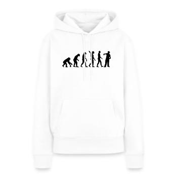 Évolution Rapper - Sweat à capuche Premium bio Femme - blanc - Devant - Julia (174cm)