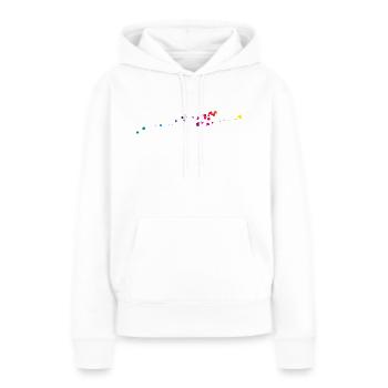 farbtropfen regenbogen street art - Frauen Premium Bio Hoodie - Weiß - Vorne - Julia (174cm)