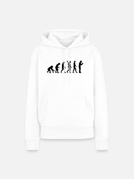 Flöte - Frauen Premium Bio Hoodie - Weiß