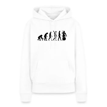 Kontrabass - Frauen Premium Bio Hoodie - Weiß - Vorne - Julia (174cm)