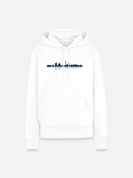 Skyline - München - Frauen Premium Bio Hoodie - Weiß