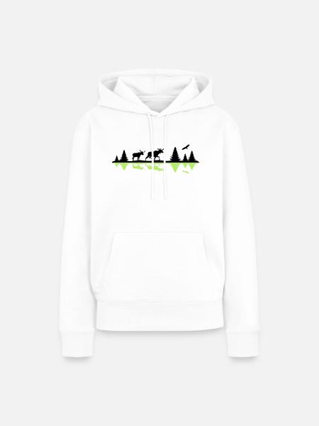 Landschaft - Schweden, Norwegen - Frauen Premium Bio Hoodie - Weiß
