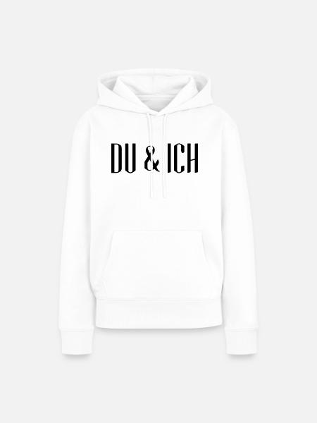 DU & ICH - Designer - Frauen Premium Bio Hoodie - Weiß
