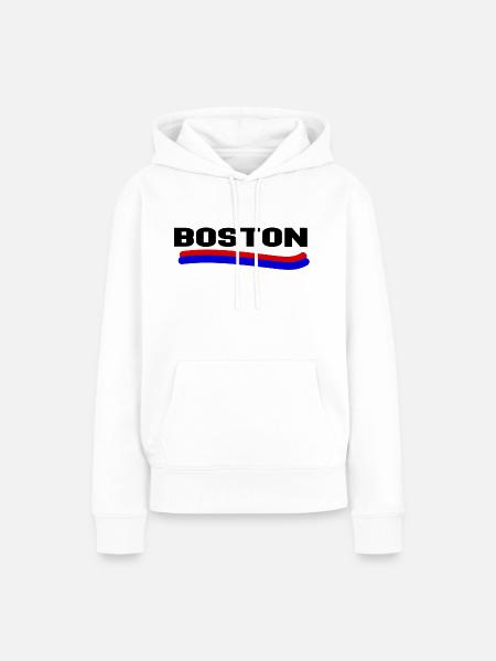 Boston - Frauen Premium Bio Hoodie - Weiß