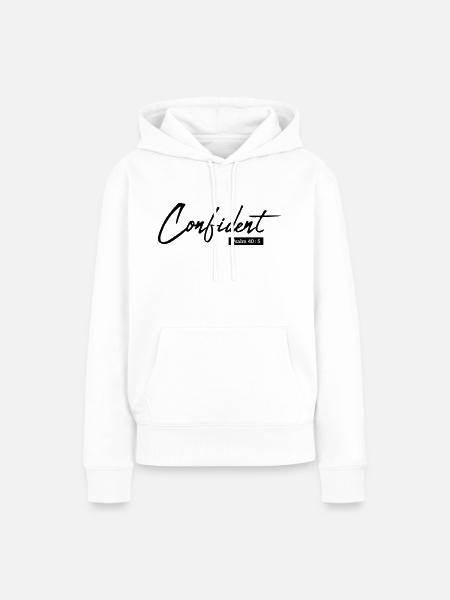 Confident - Frauen Premium Bio Hoodie - Weiß