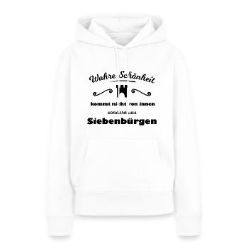 Die Rumänen aus Siebenbürgen - Frauen Premium Bio Hoodie - Weiß - Vorne - Julia (174cm)