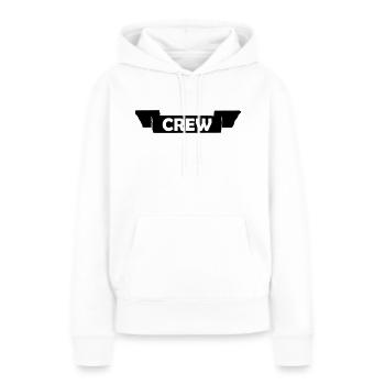 Crew - Frauen Premium Bio Hoodie - Weiß - Vorne - Julia (174cm)